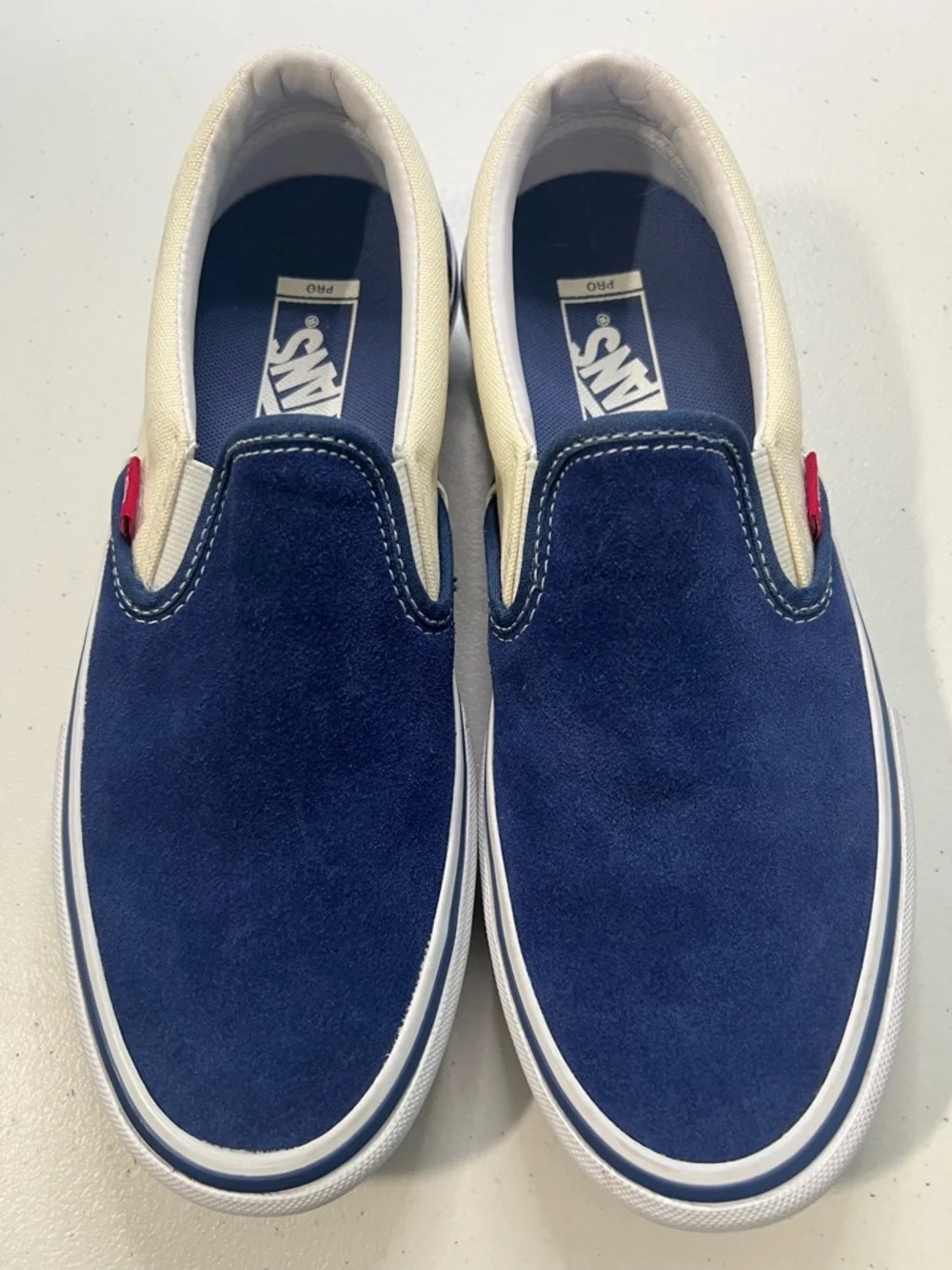 Vans PRO Men’s Slip-On Suede Loafers in Navy Size 8